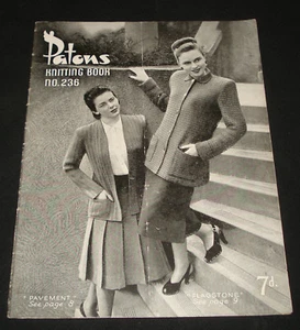 PATONS KNITTING BOOK #236 - 1940s Ladies  Jackets  Cardigans - Picture 1 of 3