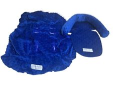 Canopy Couture Baby Car Seat Cover And Infant Head Support Blue Velour