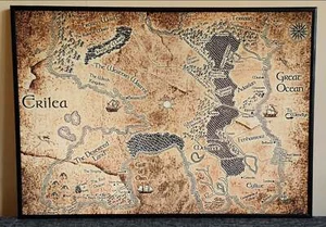 Mapa de Erilea de alta calidad de la serie Thorne of Glass escrito por Sarah J. Maas - Imagen 1 de 5