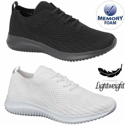 Ladies Get Fit Go Walking Running Sports Gym Fitness Memory Foam Trainers Shoes