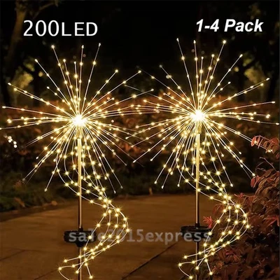200LED Garden Solar Lights Outdoor DIY Shape Lights Flower Path Lawn Decor Yard - Image 1 of 4