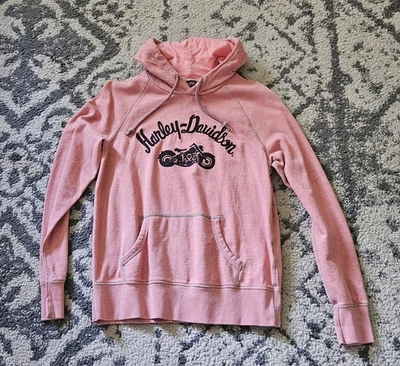Harley Davidson Mujer Rosa Bordado Motocicleta Sudadera con Capucha Talla Mediana Motociclista Elegante Foto 1 de 4