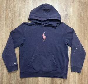 Polo Ralph Lauren PINK PONY Collezione Pony Logo Felpa con Cappuccio Ragazzo Taglia XL (18-20) - Foto 1 di 14