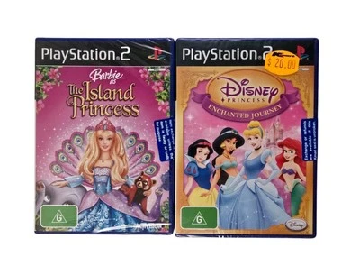 New - PS2 Barbie as The Island Princess + Disney Princess Enchanted Journey Game - Image 1 of 4