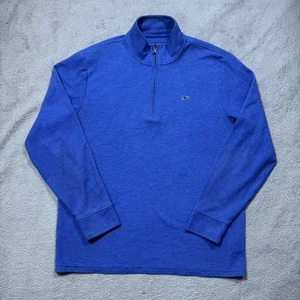 Sudadera Vineyard Vines Grande 1/4 Cremallera Agua Salada Cuello Simulado Manga Larga Pullover - Imagen 1 de 12