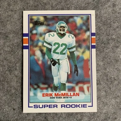 1989 Topps Erik McMillan New York Jets #223 Super Rookie Football Card - Image 1 of 2