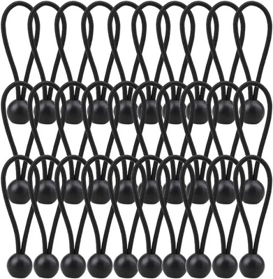 AOPRIE 30 Pack Bungee Balls, Black Ball Bungee Heavy Duty Heavyweight 4 inches T - Image 1 of 4