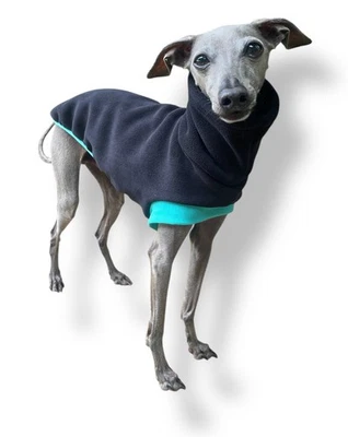 Black FLEECE VEST Italian Greyhound / Whippet / Wiggy Clothes- Iggy Suits London - Image 1 of 4