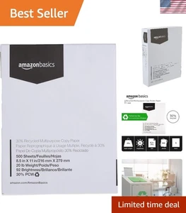 High-Quality 8.5x11 Copy Paper, 30% Recycled, 500 Sheets, Acid-Free and Smooth - Picture 1 of 9