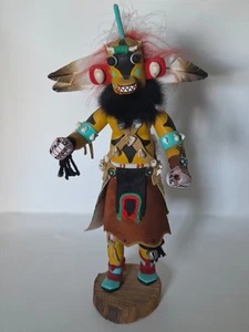 Signed Ahote Kachina Doll by Aleta Beqay Handcrafted Native American Figure - Picture 1 of 17