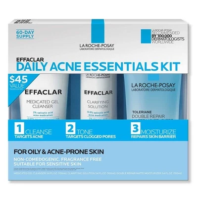 La Roche Posay Effaclar Acne Daily Essential Kit - 3ct - Image 1 of 3