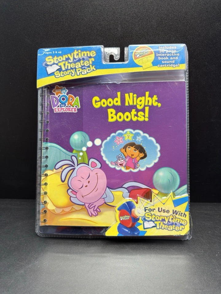 Storytime Theater Cartridge And Book Dora the Explorer: Goodnight, Boots NEW - Image 1 of 4