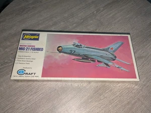 Hasegawa MiG-21 Fischbett Maßstab 1:72 UdSSR Flugzeug Minecraft Modellbausatz Japan Vintage - Bild 1 von 11