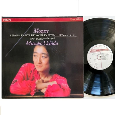 Tested Near Mint LP: Mitsuko Uchida Mozart 3 Piano Sonatas Fantasia Philips 1985 - Image 1 of 4