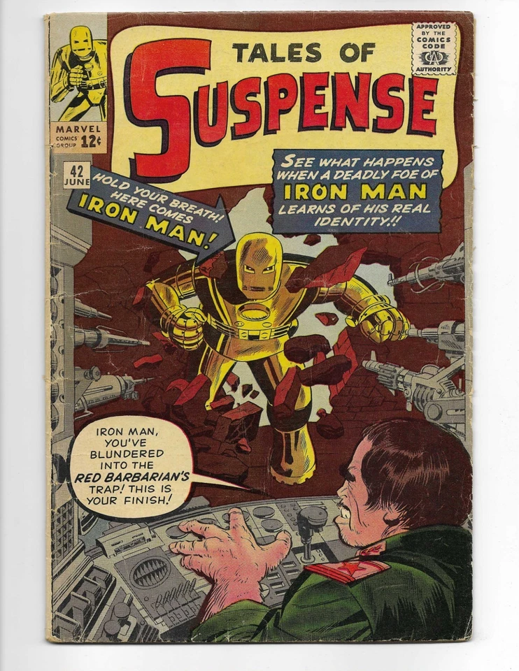 Tales of Suspense 42 1963 Marvel Comics VG 4.0 4th App Iron Man Red Barbarian - Image 1 of 2