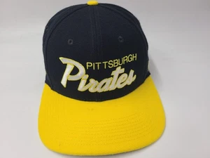 Pittsburgh Pirates Script Nike Team S1ZE Snapback Hat Cap Men MLB Black Yellow - Picture 1 of 14