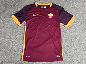 Nike AS ROMA Italy 2015-16 Home Football Soccer Jersey Size Small Maroon Orange - Picture 1 of 16
