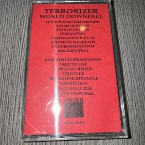 Terrorizer - World Downfall (Rare 1995 Advance Cassette) Brand New! Out Of Print - Foto 1 di 6