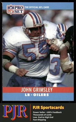 John Grimsley 1990 Pro Set #120 Houston Oilers - Image 1 of 2
