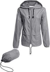 Avoogue Raincoat Women Lightweight Waterproof Rain Jacket Packable Large NO BAG - Picture 1 of 4