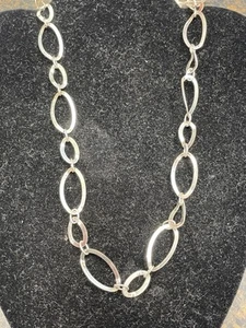 Milor sterling silver marked 925 Made in Italy  Link Necklace 24” Long - Picture 1 of 5