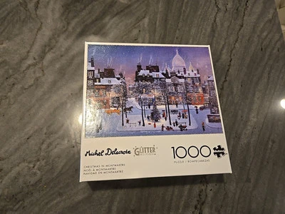 Michel Delacroix Navidad en Montmartre 1000 P Puzzle Nuevo Buffalo Brillo Foto 1 de 4