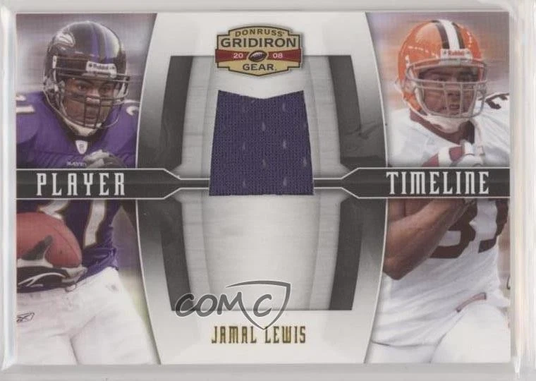 2008 Donruss Gridiron Gear Player Timeline Jerseys /250 Jamal Lewis #PT-15 - Image 1 of 2