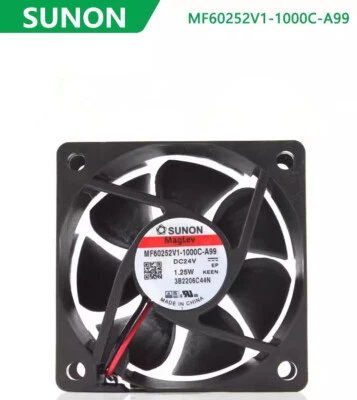 SUNON MF60252V1-1000C-A99 24V 1.25W 6025 6CM 4500RPM Magnetic Cooling Fan - Image 1 of 3