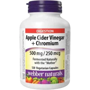 Webber Naturals Apple Cider Vinegar + Chromium, 120 vegi caps - Picture 1 of 2