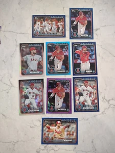 2024 Topps Team Set Builder Lot Angels Purple Blue Sparkle Moniak Royal Blue - Picture 1 of 1