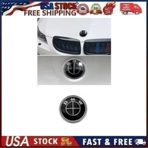1PCS Front Hood 82MM And Rear Trunk 74MM for B-M W Emblem Upgrade Logo Badge - Picture 1 of 12
