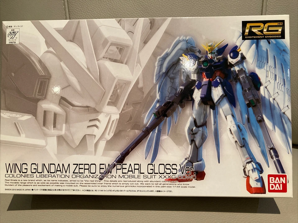 Traje Móvil Bandai Gunpla 1/144 RG Ala Gundam Zero EW Versión Perla Brillo Foto 1 de 1