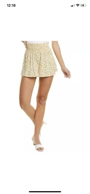 Pantalones Cortos BCBGeneration Talla S Calado Fluido Floral Nuevo Primavera Pastel Foto 1 de 4