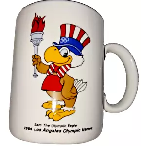 VTG 1980s Papel Los Angeles Olympics Games Sam the Olympic Eagle Coffee Mug Cup - Picture 1 of 4