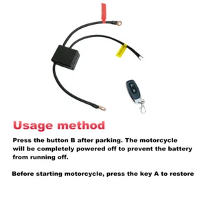 12V Motorcycle Battery Disconnect Cut Off Isolator Master Switch Wireless Remote - Picture 1 of 6