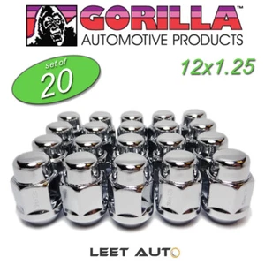 (20) Gorilla Lug Nuts, 12mm x 1.25, Chrome, Bulge Acorn, 13/16" Hex 21mm, 91128 - Picture 1 of 4
