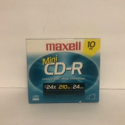 Maxell CD-R Discs 700MB 80 Minutes 48x Slim Jewel Cases 10-Pack Sealed Condition - Image 1 of 4