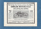 1917 AD for the EMBLEM MOTORCYCLE ~ MODEL 106 LITTLE GIANT TWIN ~ ANGOLA, N.Y.