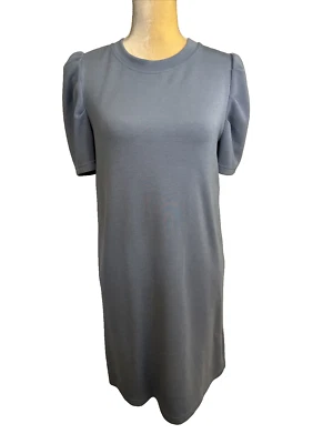 Vestido de manga folhada azul Cynthia Rowley tamanho XS - Imagem 1 de 4