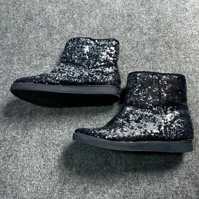 G By Guess Shoes Womens 8.5 Blue Asella Sequin Faux Fur Insulated Winter Boots - Image 1 of 4