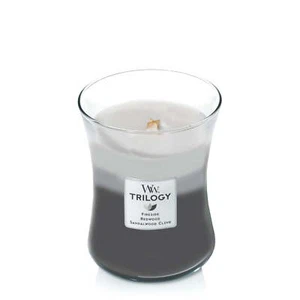 WoodWick Medium Hourglass Trilogy Scented Candle, Warm Woods, 9.7 oz - Picture 1 of 6