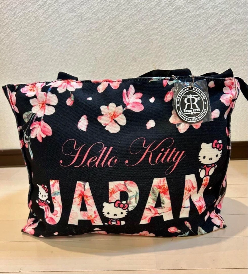 Hello kitty × Robin Ruth collaboration Kawaii Black Tote bag large Unused - Image 1 of 4