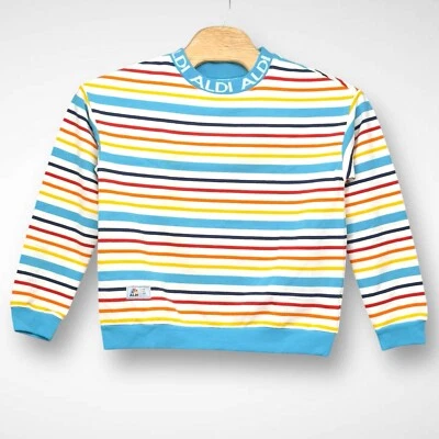 Aldi Gear 2024 Womens Med. Striped Pullover Sweatshirt Crewneck Pullover Spring - Image 1 of 4