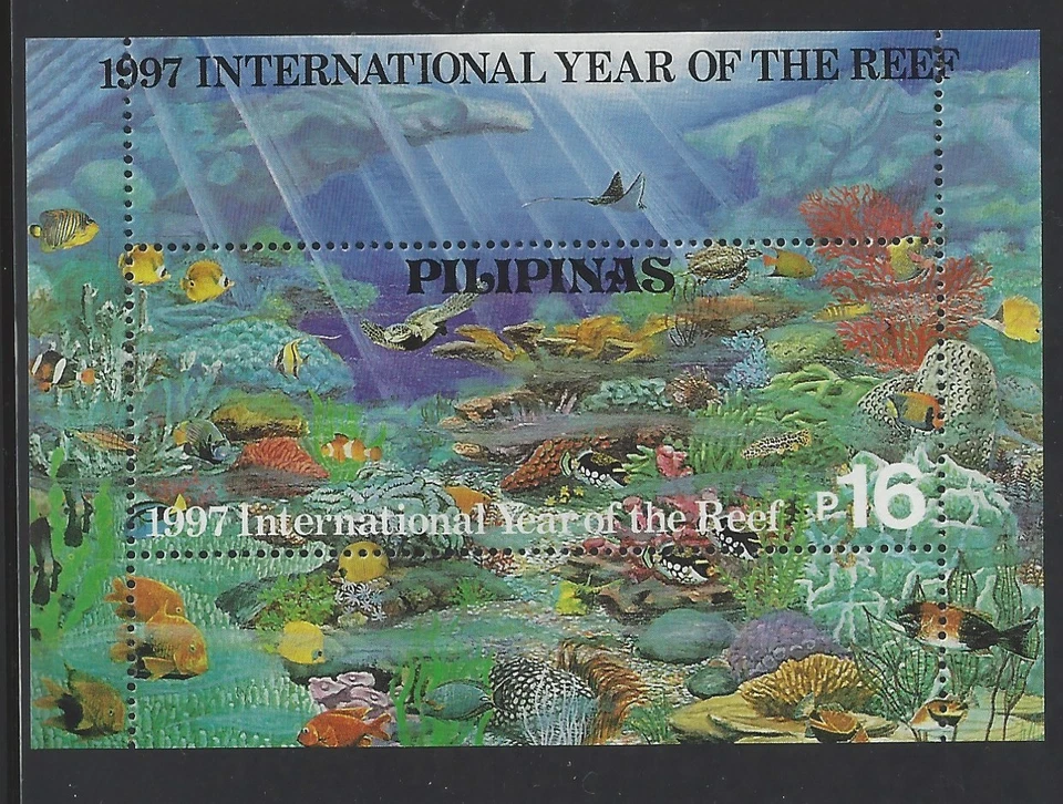 Philippines #MiBl115 MNH S/S 1997 Coral Reef Year Fish Plants Ray [2498] - Image 1 of 1