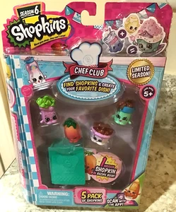 Shopkins Temporada Limitada 6 Chef Club Paquete de 5 Shopkins 5+ - Imagen 1 de 2