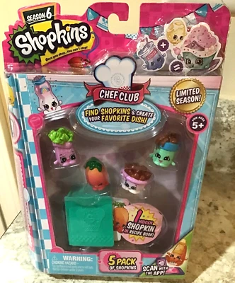 Shopkins Temporada Limitada 6 Chef Club Paquete de 5 Shopkins 5+ Foto 1 de 2