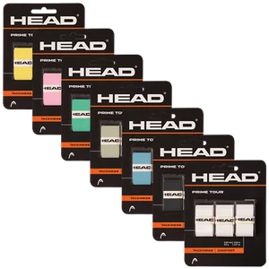 HEAD RACKET GRIP PRIME TOUR OVERGRIP 3ER-PACK WEISS GRAU SCHWARZ BLAU GELB - Bild 1 von 16