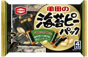 Kameda, "Noripi pack", Rice Cracker with Nori, Peanuts, 4 bags in 1 pack, Japan - Picture 1 of 1