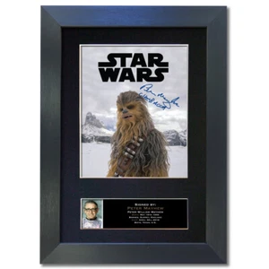CHEWBACCA Peter Mayhew Signed Mounted Reproduction Autograph Photo Print A4 839 - Picture 1 of 10