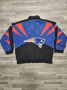 Vtg 90's New England Patriots Jacket Sz L NFL Pro Line Team Puffer Quilted Apex - Picture 1 of 8